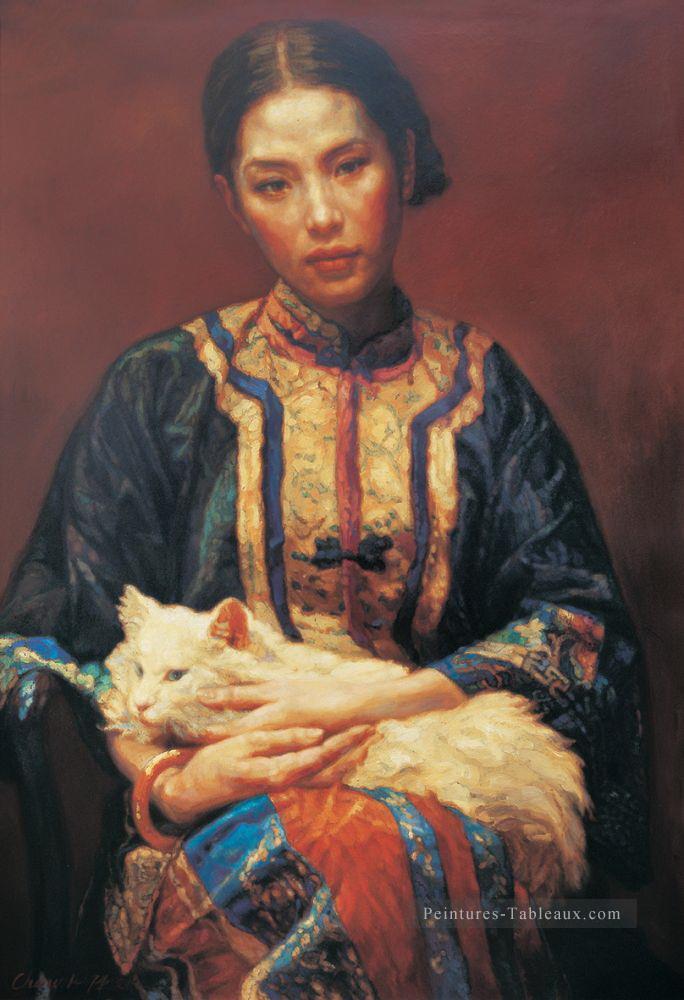 La méditation chinoise CHEN Yifei fille Peintures à l'huile